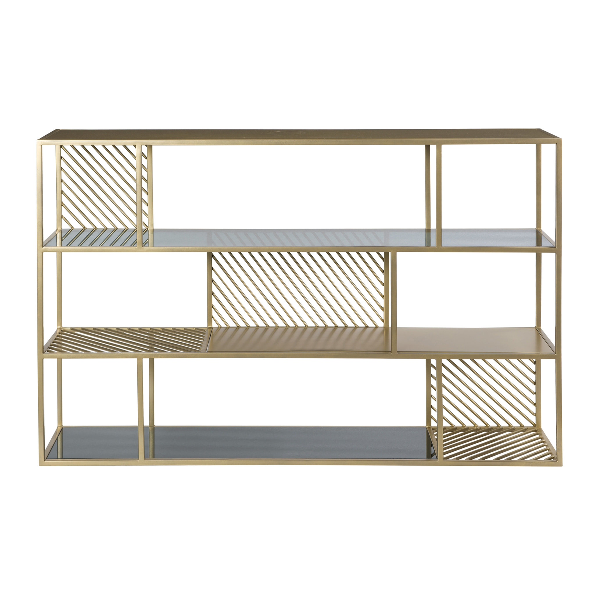 Etagère 3 niveaux en métal et verre - Camus