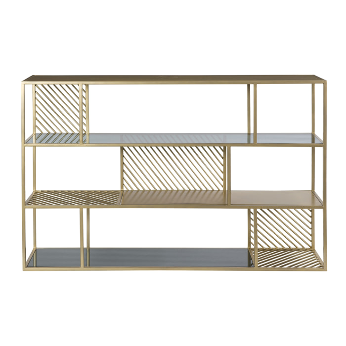 Etagère 3 niveaux en métal et verre - Camus