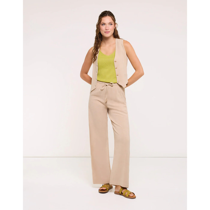 Top Chaleco Beige - Vari