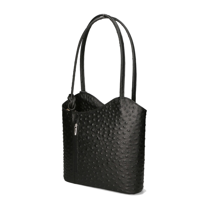 Zaino da donna in vera pelle - Modello Charlotte - 28.0 x 25.0 x 9.0 cm