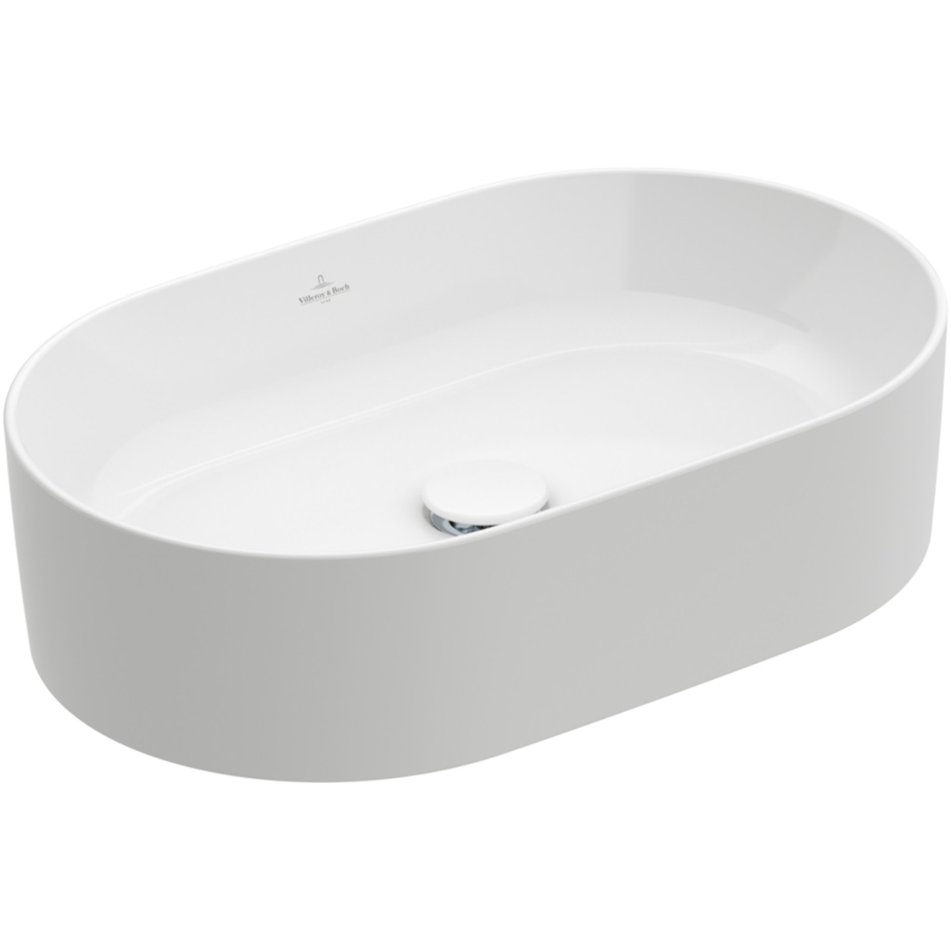 Vasque a poser ovale Collaro Stone White CeramicPlus