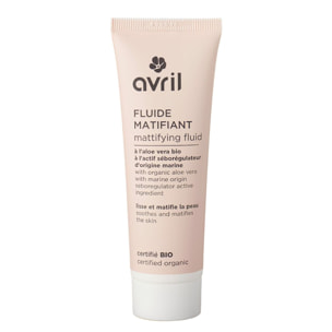 A l'Aloe Vera Bio  - Fluide Matifiant - Certifié bio 50 ml