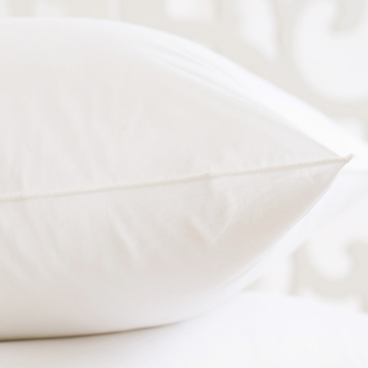 Sous-taie d'oreiller molleton en coton gratté 220gr/m², SÉRÉNITÉ, Blanc