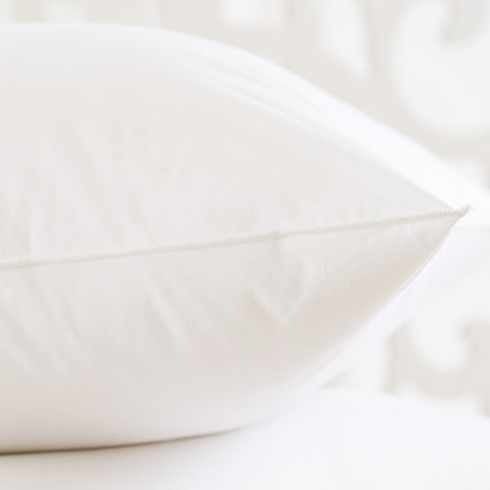 Sous-taie d'oreiller molleton en coton gratté 220gr/m², SÉRÉNITÉ, Blanc