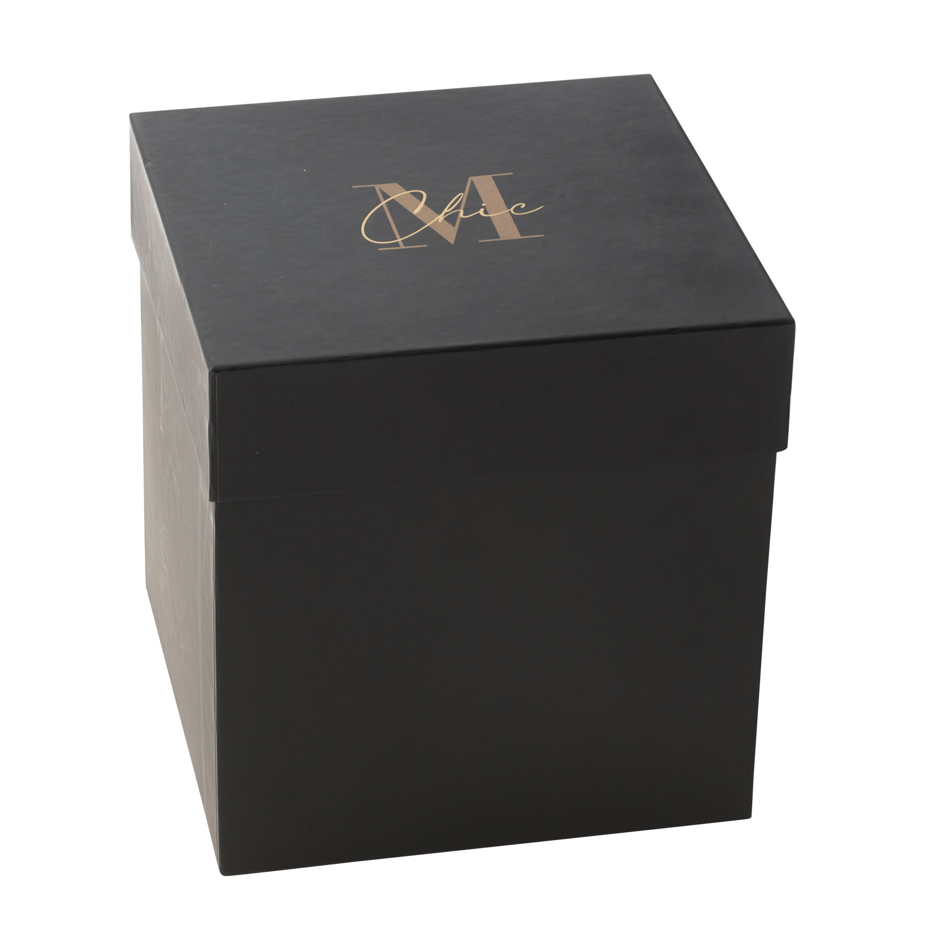 J-Line bougie parfumée M-Chic - Oud & Amber - verre - or/noir - large - 140H