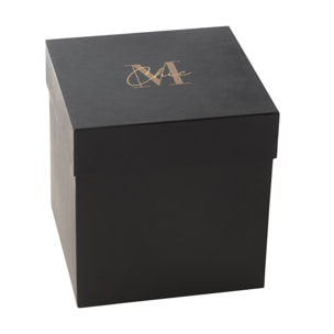 J-Line bougie parfumée M-Chic - Oud & Amber - verre - or/noir - large - 140H