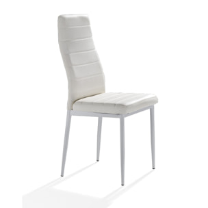 Tomasucci Lot de 4 Chaises CAMARO BLANCHES