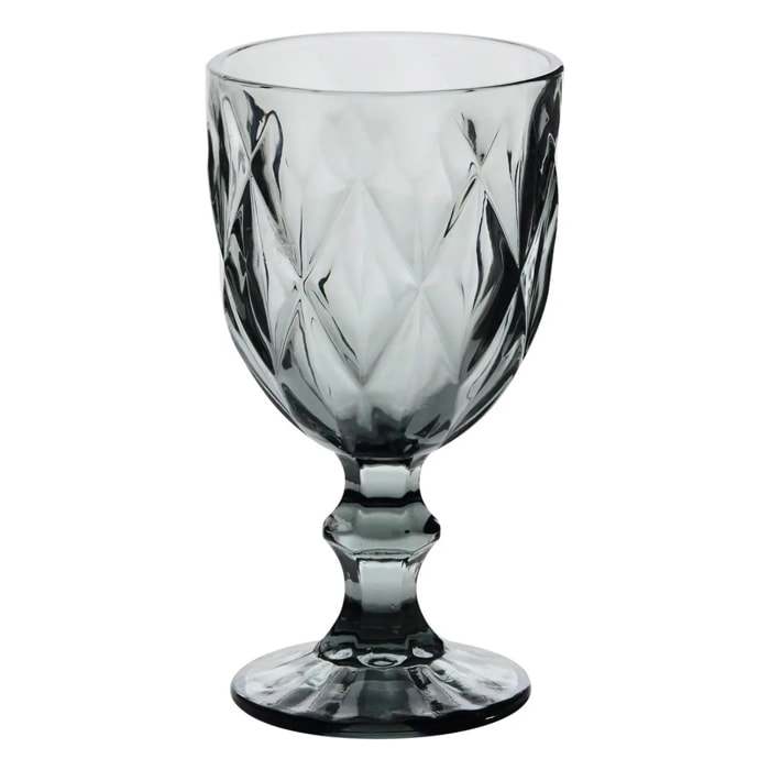 Verre à vin Lea gris D8xH15,2cm