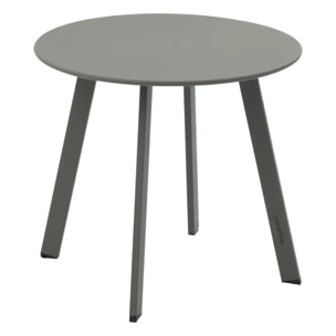 Table d'appoint de jardin ronde "Saona" vert laurier 70 x 40cm en acier