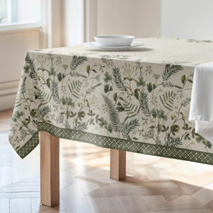 Nappe imprimée anti-tâches IMBIR VERT