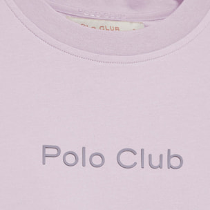 Maglietta Tori lavanda con logo Minimal Combo Polo Club