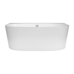 Agnes 158x86 cm Baignoire autoportante en marbre coulé, sans pieds, blanc (SATAG1580)