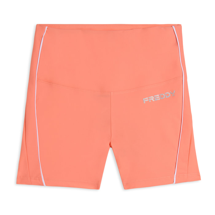 Leggings shorts Vita Alta con bordature a contrasto