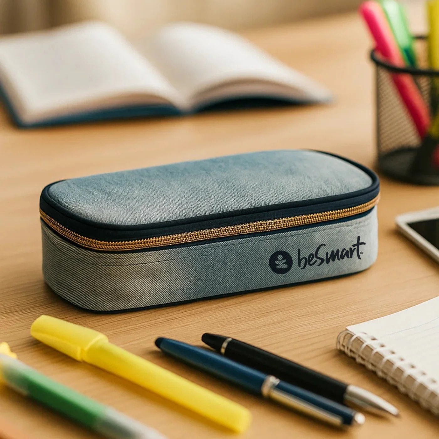 beSmart - ASTUCCIO OVALE DENIM JEANS