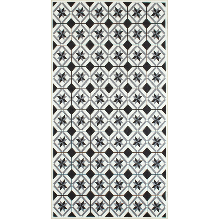 AZULEJO - Tapis carreaux de ciment noir