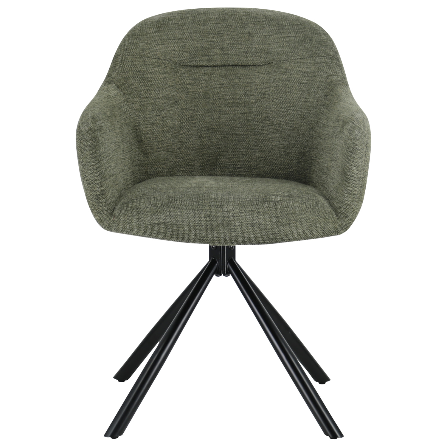 Lot de 2 chaises en tissu vert SAFFI
