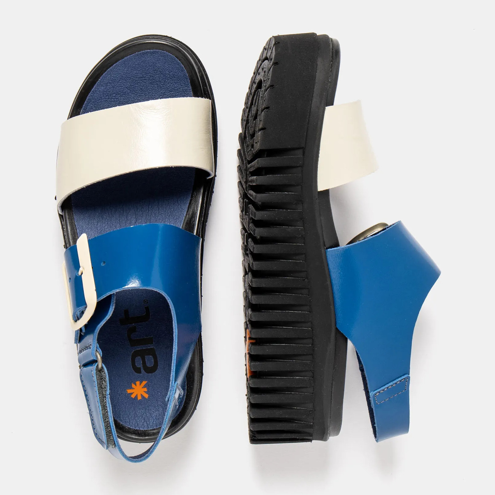 Sandalia de cuña 1578 MULTI ROYAL-CREAM/BRIGHTON color Royal-cream