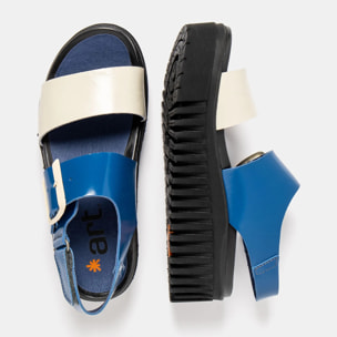 Sandalia de cuña 1578 MULTI ROYAL-CREAM/BRIGHTON color Royal-cream