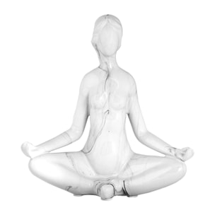 Statua yoga Oriente effetto marmo