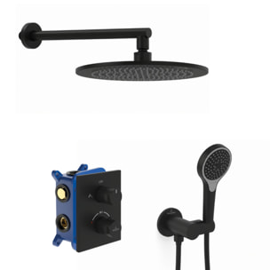 Colonne de douche encastrée VILLEROY & BOCH Universal Shower avec douchette 3 jets noir mat