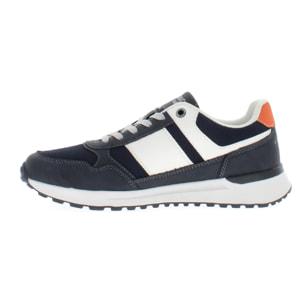 Armata di Mare Scarpe Uomo Sneakers Casual Stringate con Soletta Rimovibile in Memory Foam AMU S24L511 Navy Orange