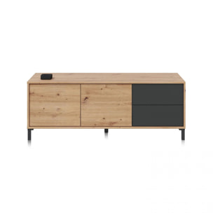 Mueble TV Brooklyn Gris Antracita - Roble Nodi