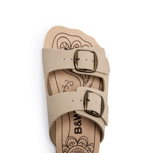 Sandalias Abiertas Barefoot Goflex en Beige