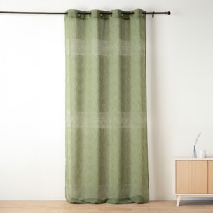 Voilage tamisant ajouré à esprit macramé - Vert