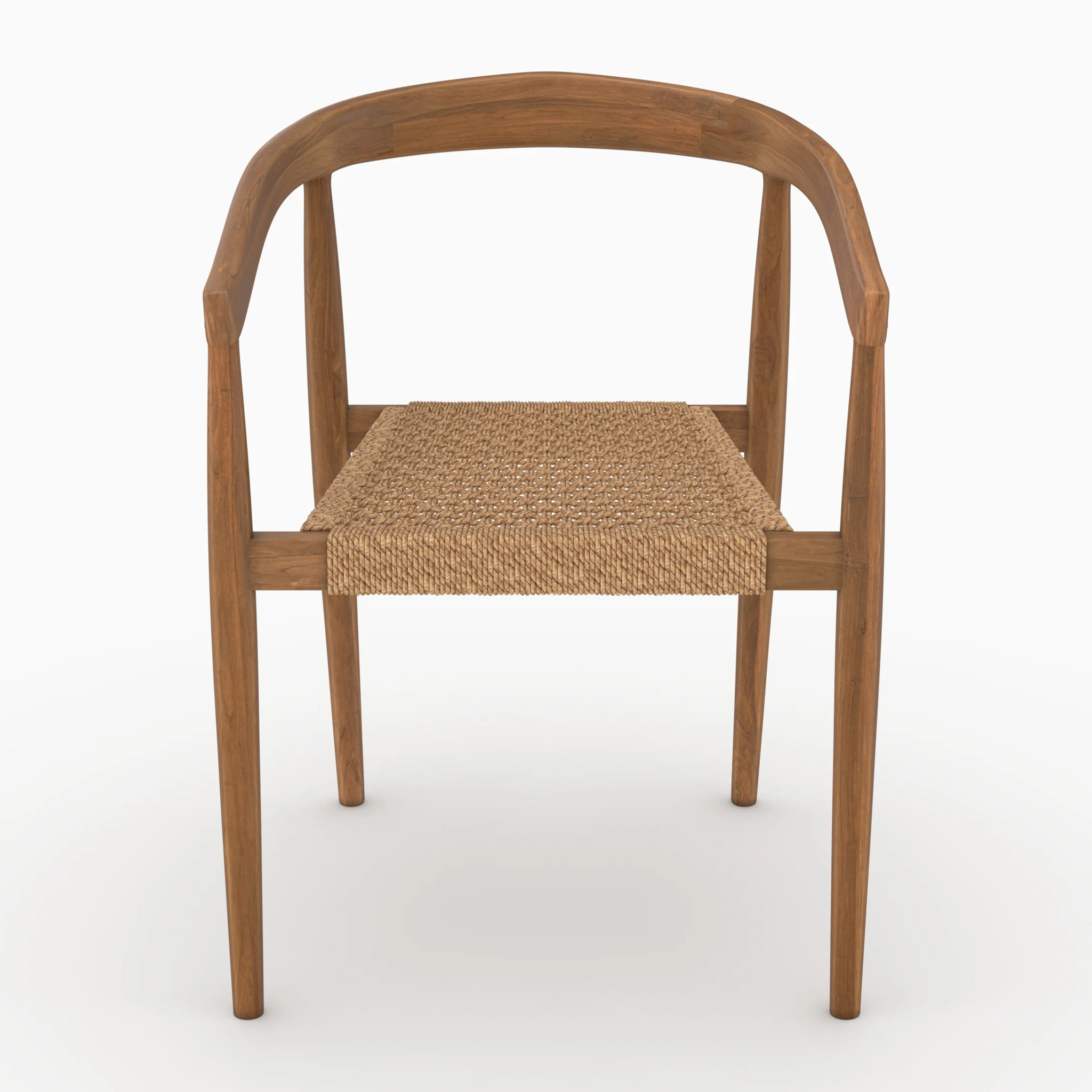 Lot de 2 chaises de jardin empilables en bois de teck vernis - Bali