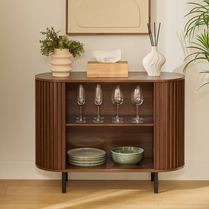 Buffet Alcôve rectangulaire 75x100cm 2 portes marron
