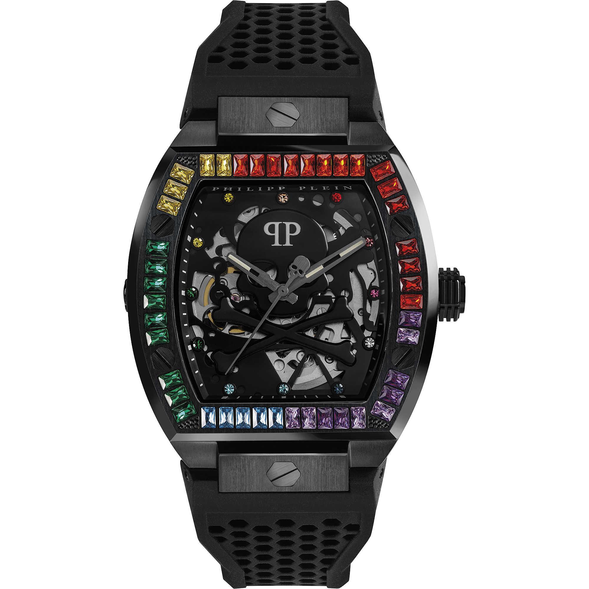 Orologio Philipp Plein THE SKELETON Silicone Nero