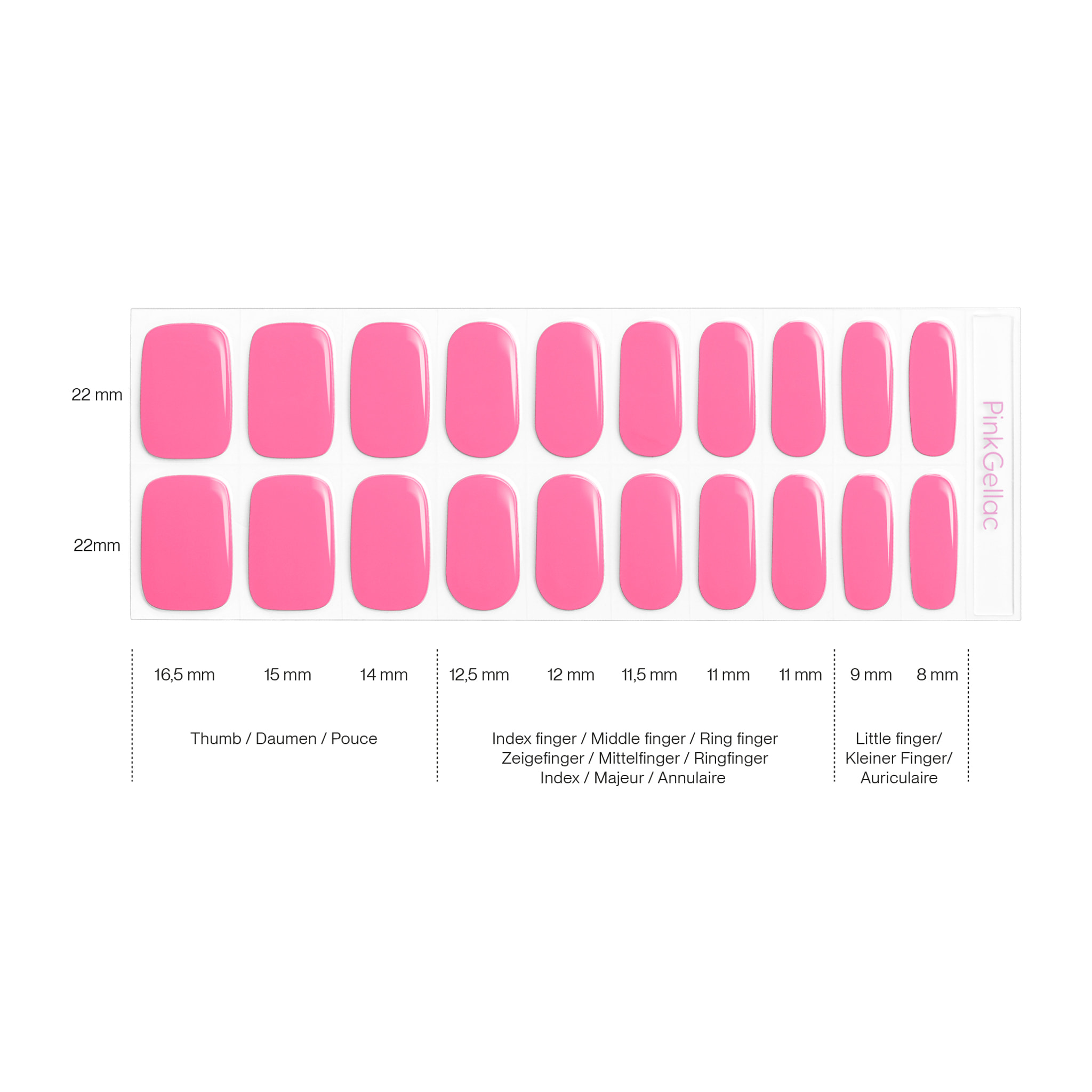 Stickers gel - 0006 Neon Pink