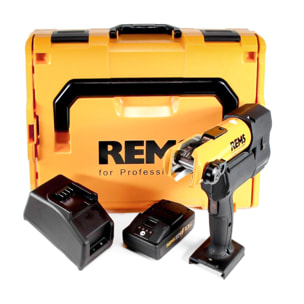 Sertisseuse radiale AKKU-press - Electro-hydraulique - 32kn - REMS - avec 1 batterie 22V 2.5Ah - chargeur - coffret - 576011 R220