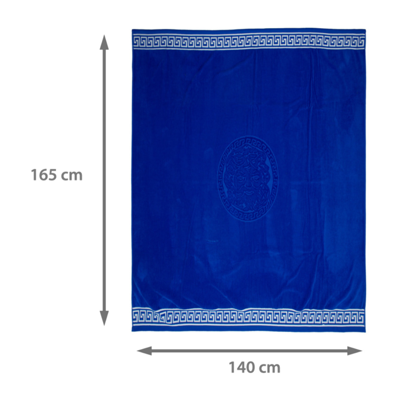 Telo Mare Jumbo Jacquard Disegno Cameo Blu