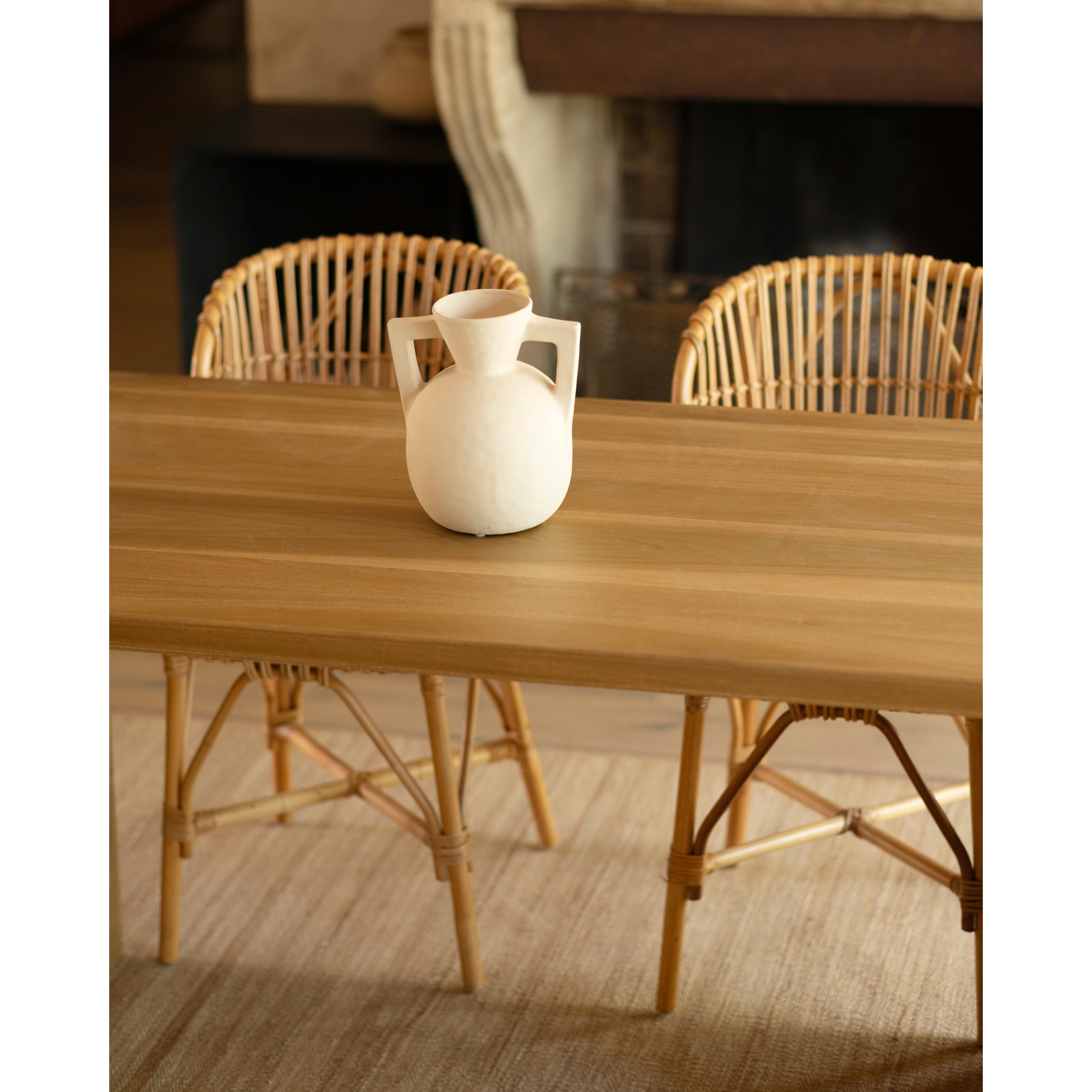 Table à manger en bois massif de peuplier en différentes tailles