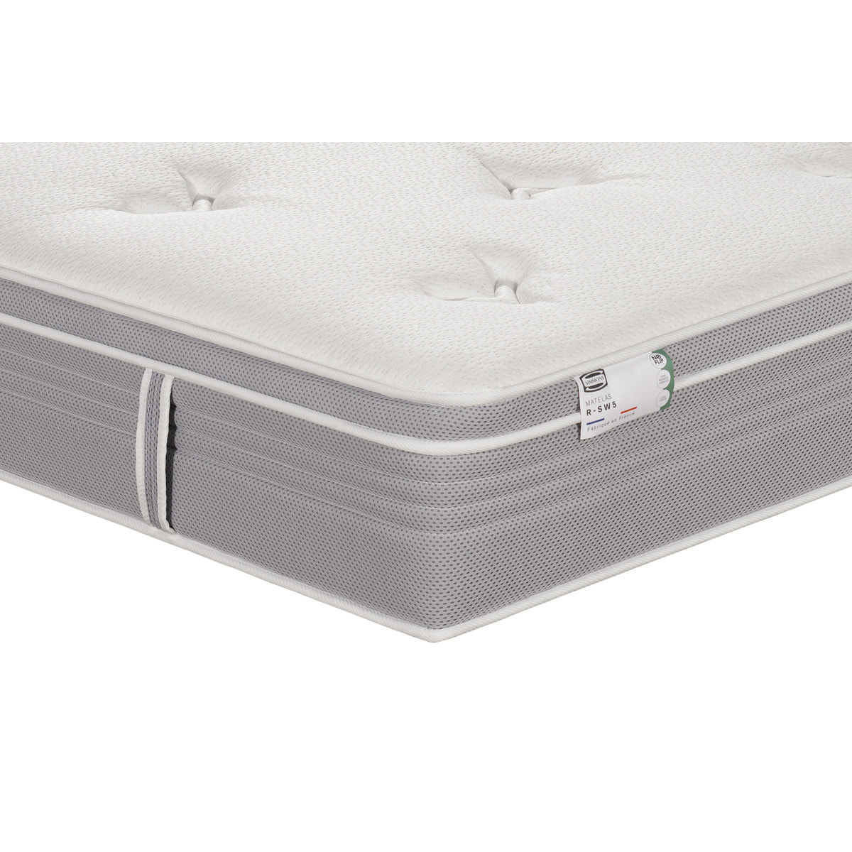 Ensemble LE VISIONNAIRE matelas H27 ressort ensachés, ferme, sommier