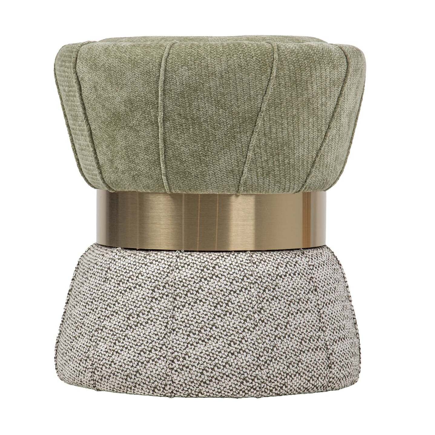 Puff Velvet Gris Verde 40x40x44 Cm