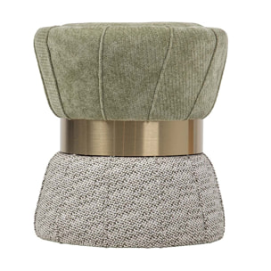 Puff Velvet Gris Verde 40x40x44 Cm