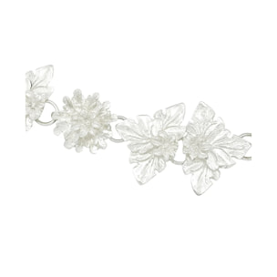 Cinturón Rosetones Flor 3D en cadena plata chapado