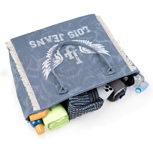 Bolso De Playa Lois Galwey Azul