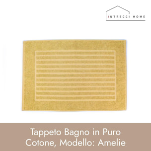 INTRECCI HOME Tappeto Bagno, in Puro Cotone 700 g, , Morbidezza Extra, Assorbenza Superiore, Elegante e Durevole