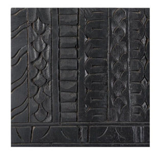 Armoire gravée en bois noir et métal doré - Chimane