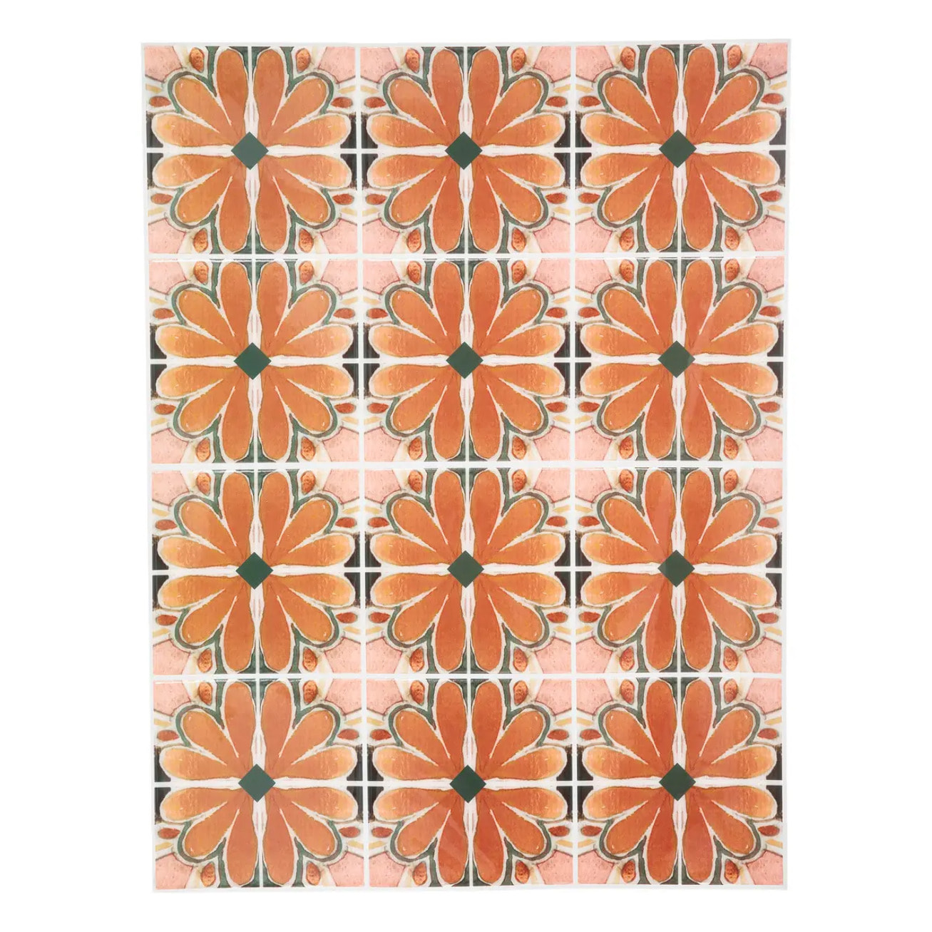Lot de 2 stickers "Ali" - motifs carreaux - 30x40 cm