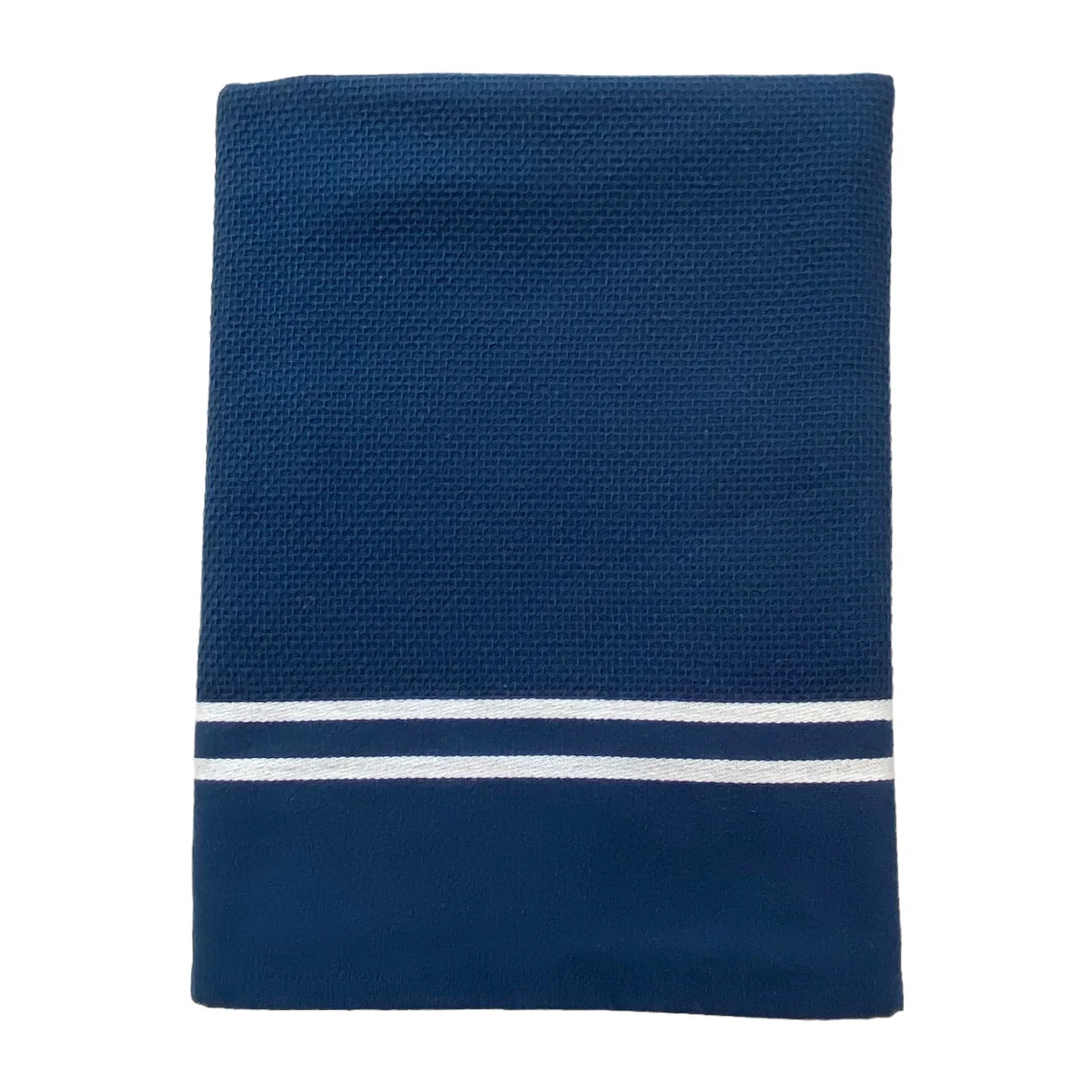 Fouta doublée éponge Waffle Navy 90x170 355g/m²