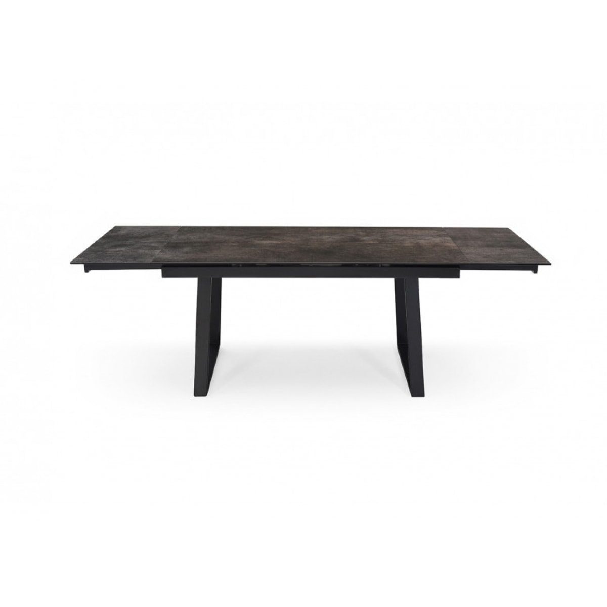 Table extensible en céramique finition iron L160/240cm - 9 piètements - UNIK