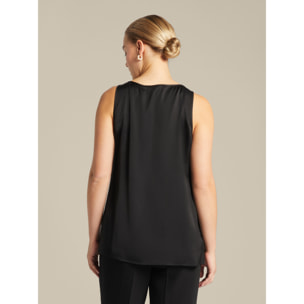 Elena Mirò - Top con scollo a goccia - Nero