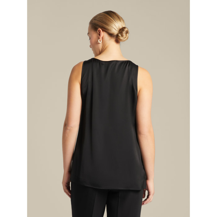 Elena Mirò - Top con scollo a goccia - Nero