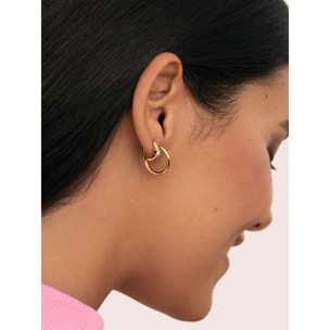 Orecchino Halo Argento Placcato Oro