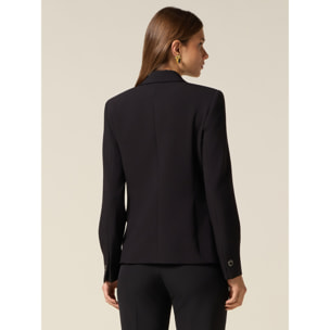 Oltre - Blazer con dettagli a contrasto - Nero