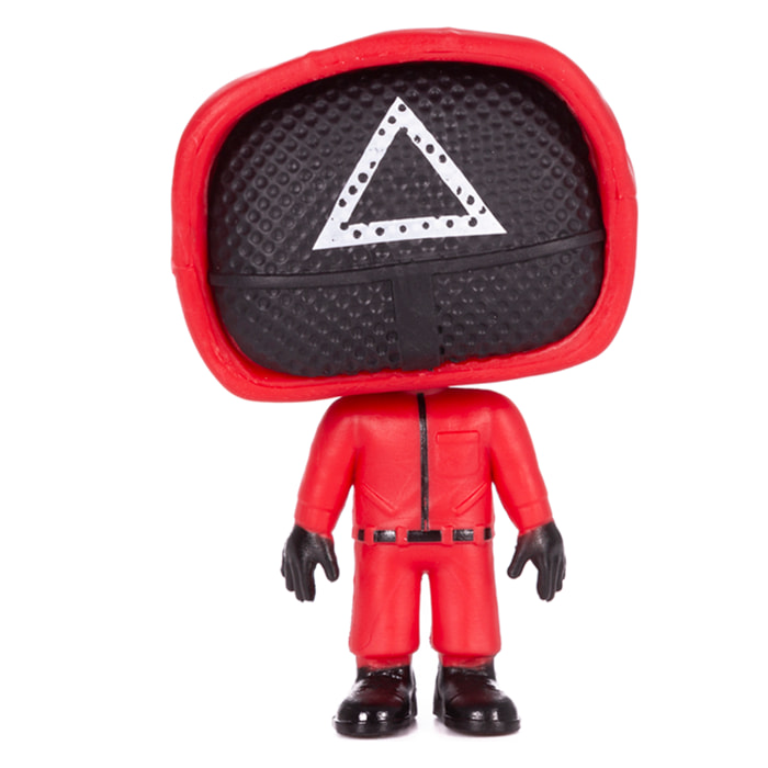 DAM Figura Squid Pop 11cm. Vigilante triángulo. 7,5x5,3x11 Cm. Color: Rojo